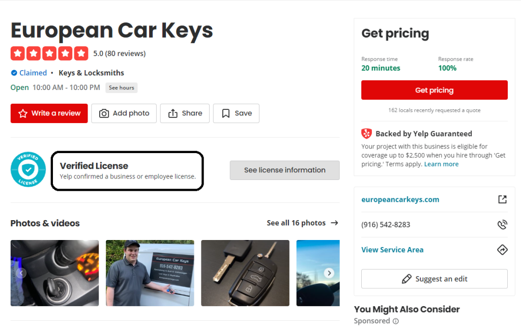License European Car Keys 